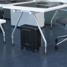 foto de SOPORTE AISENS CPU METALICO AJUSTABLE DE SUELO NEGRO