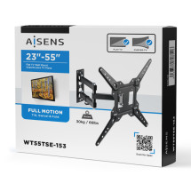 foto de SOPORTE AISENS PARED GIRATORIO INCLINABLE MONITOR/TV 30KG 23-55 NEGRO