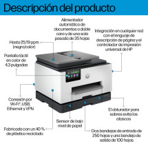 foto de HP OfficeJet Pro 9130b Inal?mbrico All-in-One Color Impresora, Impresi?n a doble cara; Copiadora y esc?ner