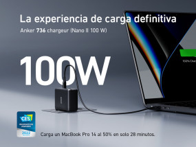 foto de CARGADOR PARED ANKER 736 100W 1A/2C NEGRO