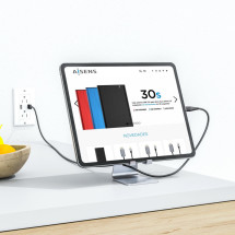 foto de SOPORTE TABLET AISENS SOBREMESA M AJUSTABLE PLATA