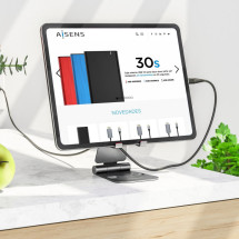 foto de SOPORTE AISENS SOBREMESA XL AJUSTABLE (2 PIVOTES) MOVIL TABLET