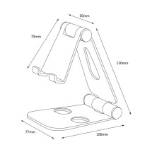 foto de SOPORTE AISENS SOBREMESA XL AJUSTABLE (2 PIVOTES) MOVIL TABLET