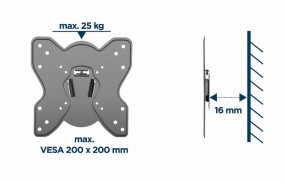 foto de SOPORTE DE PARED GEMBIRD PARA TV (FIJO) 23-42 25 KG
