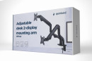 foto de SOPORTE ESCRITORIO AJUST GEMBIRD CON BRAZO PARA 2 PANTALLAS 17-32 HASTA 8 KG