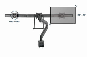 foto de SOPORTE GEMBIRD AJUSTABLE DE MESA PARA 3 MONITORES