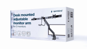 foto de SOPORTE GEMBIRD AJUSTABLE DE MESA PARA 3 MONITORES