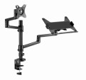 SOPORTE DE MESA GEMBIRD AJUSTABLE BRAZO PARA MONITOR Y BANDEJA PARA PORTATIL