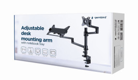 foto de SOPORTE DE MESA GEMBIRD AJUSTABLE BRAZO PARA MONITOR Y BANDEJA PARA PORTATIL