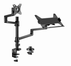 foto de SOPORTE DE MESA GEMBIRD AJUSTABLE BRAZO PARA MONITOR Y BANDEJA PARA PORTATIL