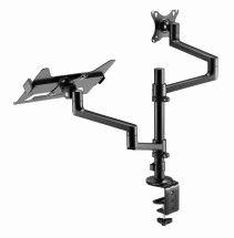 foto de SOPORTE DE MESA GEMBIRD AJUSTABLE BRAZO PARA MONITOR Y BANDEJA PARA PORTATIL