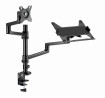 foto de SOPORTE DE MESA GEMBIRD AJUSTABLE BRAZO PARA MONITOR Y BANDEJA PARA PORTÃ?TIL