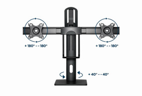 foto de SOPORTE DE MESA GEMBIRD PARA DOS MONITORES ALTURA REGULABLE