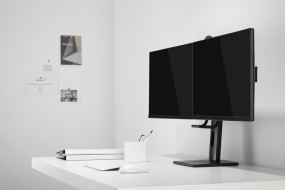 foto de SOPORTE DE MESA GEMBIRD PARA DOS MONITORES ALTURA REGULABLE