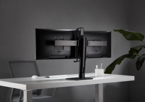 foto de SOPORTE DE MESA GEMBIRD PARA DOS MONITORES ALTURA REGULABLE