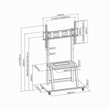 foto de SOPORTE DE SUELO GEMBIRD PARA TV CON RUEDAS TV 37 - 100 PULGADAS