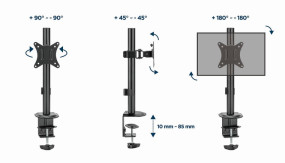 foto de BRAZO DE MONITOR GEMBIRD PARA ESCRITORIO 17-32 PULGADAS