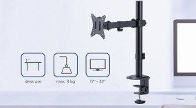 foto de BRAZO DE MONITOR GEMBIRD PARA ESCRITORIO 17-32 PULGADAS