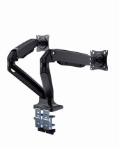 foto de BRAZO DE MONITOR GEMBIRD PARA 2 PANTALLAS DE ESCRITORIO AJUSTABLE 17-32 PULG