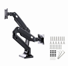 foto de BRAZO DE MONITOR GEMBIRD PARA 2 PANTALLAS DE ESCRITORIO AJUSTABLE 17-32 PULG