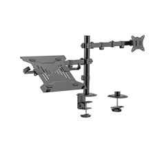 foto de SOPORTE DE MESA GEMBIRD AJUST CON BRAZO PARA MONITOR Y BANDEJA PARA PORTATIL