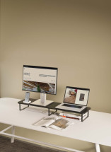 foto de SOPORTE DE MONITOR GEMBIRD PARA DOS MONITORES FORMA RECTANGULAR
