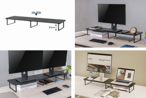 foto de SOPORTE DE MONITOR GEMBIRD PARA DOS MONITORES FORMA RECTANGULAR