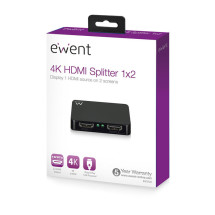 foto de SPLITTER HDMI EWENT 4K 30HZ 1 ENTRADA 2 SALIDAS ALIMENTACION USB