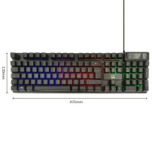 foto de TECLADO GAMING EWENT PT USB RETROILUMINADO MEMBRANA NEGRO