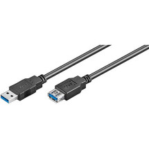 foto de CABLE ALARGADOR USB 3.2 EWENT USB-A MACHO USB-A HEMBRA 1m NEGRO