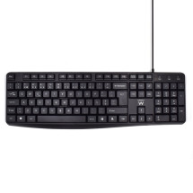 foto de TECLADO EWENT QUERTY PORTUGUES ESCRITURA SILENCIOSA USB NEGRO