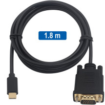 foto de CABLE CONVERTIDOR EWENT USB-C A VGA MACHO 1080p/60Hz 1,8M