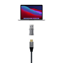 foto de MINI ADAPTADOR AISENS USB 3.2 GEN2 10G 3A USB-C/H-A/M GRIS