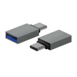 foto de MINI ADAPTADOR AISENS ALUMINIO USB 3.2 GEN1 3A USB-C/M-A/H GRIS
