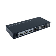 foto de CONMUTADOR KVM AISENS HDMI 4K60HZ USB 1U-2PC CON ALIMENTACION NEGRO
