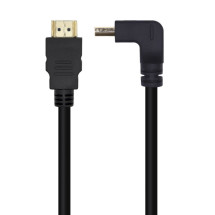 foto de CABLE HDMI AISENS V2.0 ACODADO PREMIUM 4K60HZ A/M-A/M 1.0M