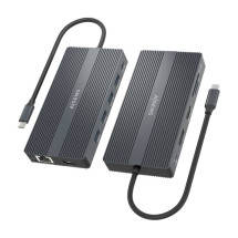 foto de DOCK AISENS 12 EN 1 USB-C A 2xHDMI DP RJ45 4xUSB-A USB-C USB-C PD 20CM