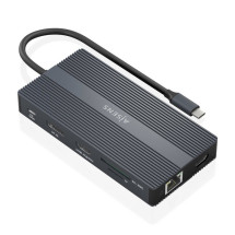 foto de DOCK AISENS 12 EN 1 USB-C A 2xHDMI DP RJ45 4xUSB-A USB-C USB-C PD 20CM