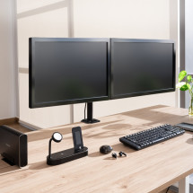 foto de SOPORTE TOOQ MESA GIRA INCLI 2 BRAZOS 17-27 NEGRO