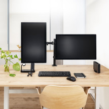 foto de SOPORTE TOOQ MESA GIRA INCLI 2 BRAZOS 17-27 NEGRO