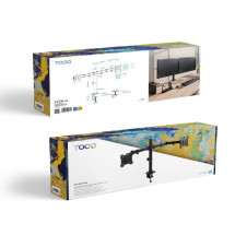 foto de SOPORTE TOOQ MESA GIRA INCLI 2 BRAZOS 17-27 NEGRO