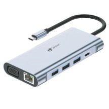 foto de LEOTEC DOCKING STATION 11-1 1USB-C PD100 3USB3.0 1USB-C 1 HDMI 1VGA 1TJSD MCSD