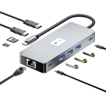 foto de LEOTEC DOCKING STATION 10-1 1USB-C PD100 3USB3.0 1USB-C 2HDMI GGL LEC TJSD MCSD