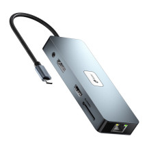 foto de LEOTEC DOCKING STATION 11-1 PLUS 1USB-C PD100 3USB3.2 HDMI VGA GGL LECTJSD MCSD
