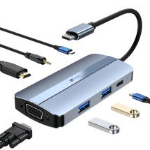 foto de LEOTEC DOCKING STATION 7-1 1USB-C PD100 1USB3.0 1USB-C 1USB2.0 1HDMI