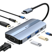 foto de LEOTEC DOCKING STATION 7-1 1USB-C PD100 1USB3.0 1USB-C 1USB2.0 1HDMI