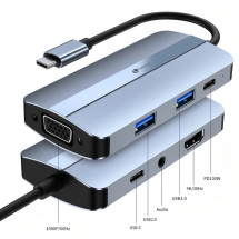 foto de LEOTEC DOCKING STATION 7-1 1USB-C PD100 1USB3.0 1USB-C 1USB2.0 1HDMI