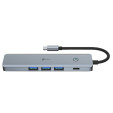 foto de LEOTEC DOCKING STATION 6-1 1USB-C PD100 POWER&DATOS 3USB3.0 1HDMI 4K 30HZ
