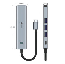 foto de LEOTEC DOCKING STATION 6-1 1USB-C PD100 POWER&DATOS 3USB3.0 1HDMI 4K 30HZ