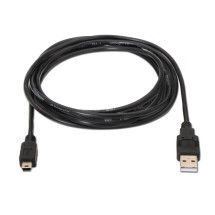 foto de CABLE AISENS USB 2.0 TIPO A/M-MINI B/M NEGRO 3.0M